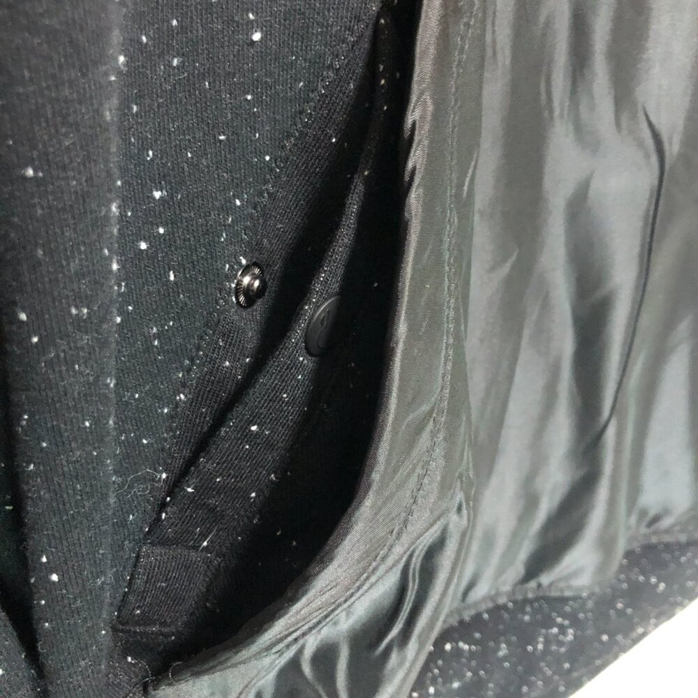 Quilted‎ Hoodie Pullover Sweatshirt Pouch Pocket Black Speckled Size 2XL - Picture 3 of 6
